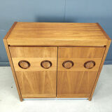 Vintage brutalist bar cabinet, 1970s