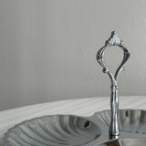 Silver-plated three-compartment serving tray