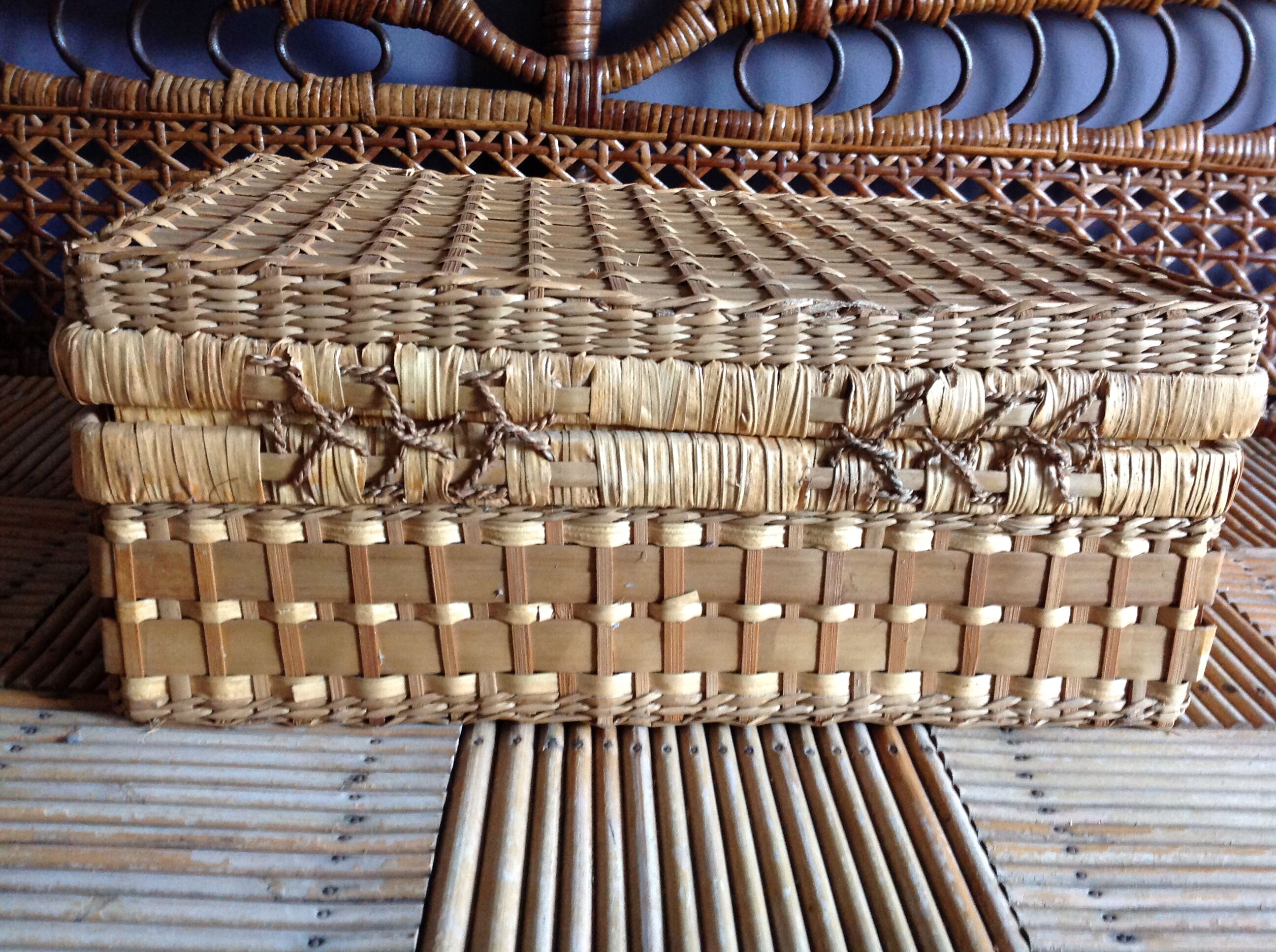 Wicker suitcase