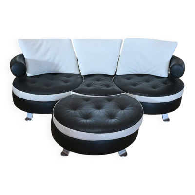 Canapé 3 places par Mario Spinelli, signé Formenti, Italie – 1980