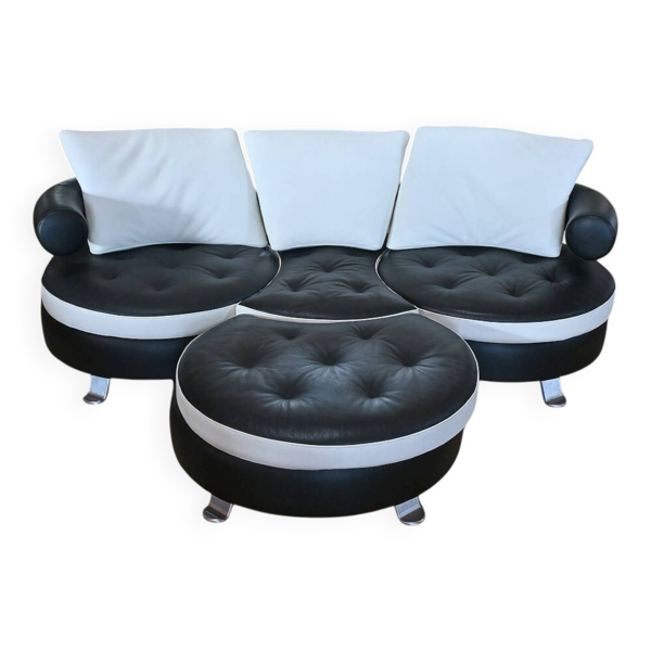Canapé 3 places par Mario Spinelli, signé Formenti, Italie – 1980
