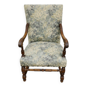 Fauteuil Empire en bois - floral