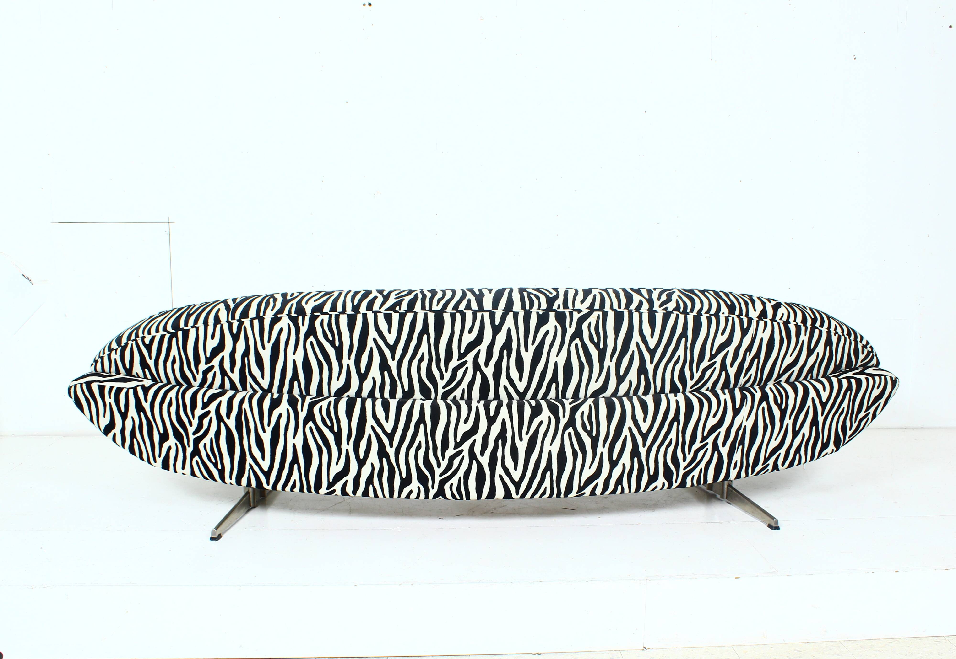 "Capri" curved three-seater sofa by Johannes Andersen, 1965