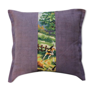 Coussin upcyclé la barrière