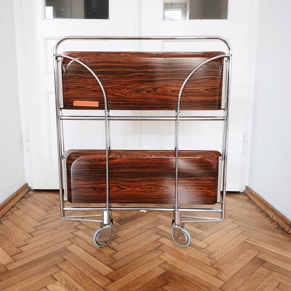 Mid-century modern German bar cart or trolley, 1970s