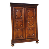 Louis XIII wardrobe in solid walnut