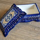 Ceramic box HB Henriot Quimper pointillism