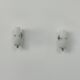 Pair of vintage wall lights, chrome and opaline, France, 1970.