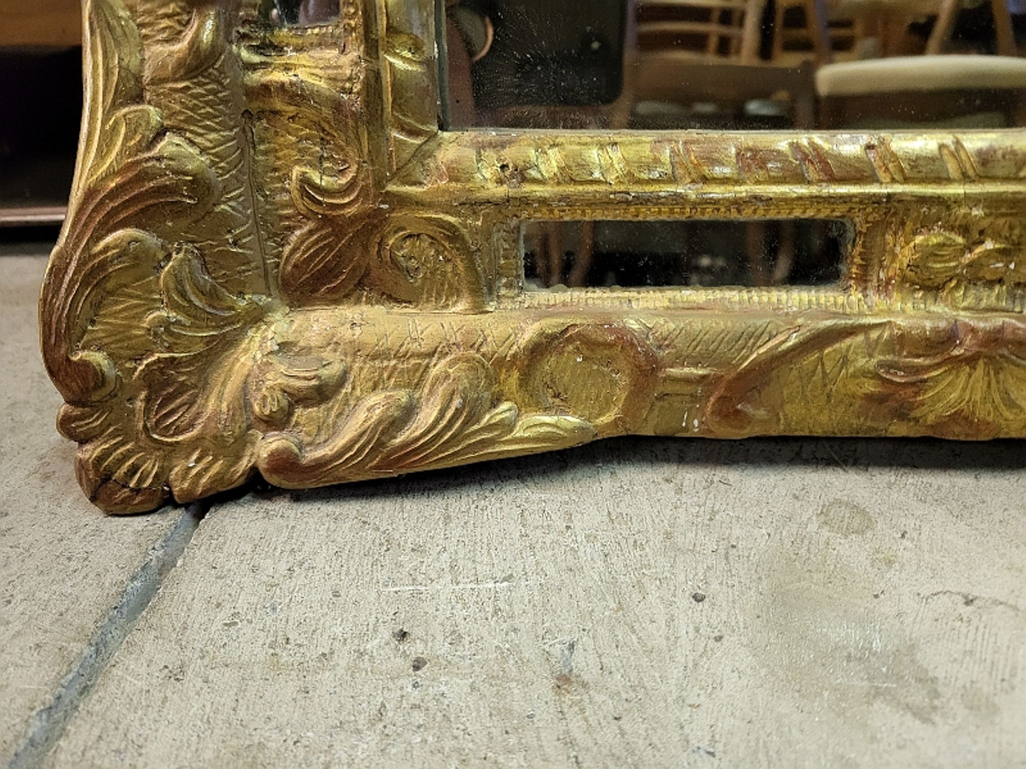 Wooden mirror dora parcloses of the XIXth n35