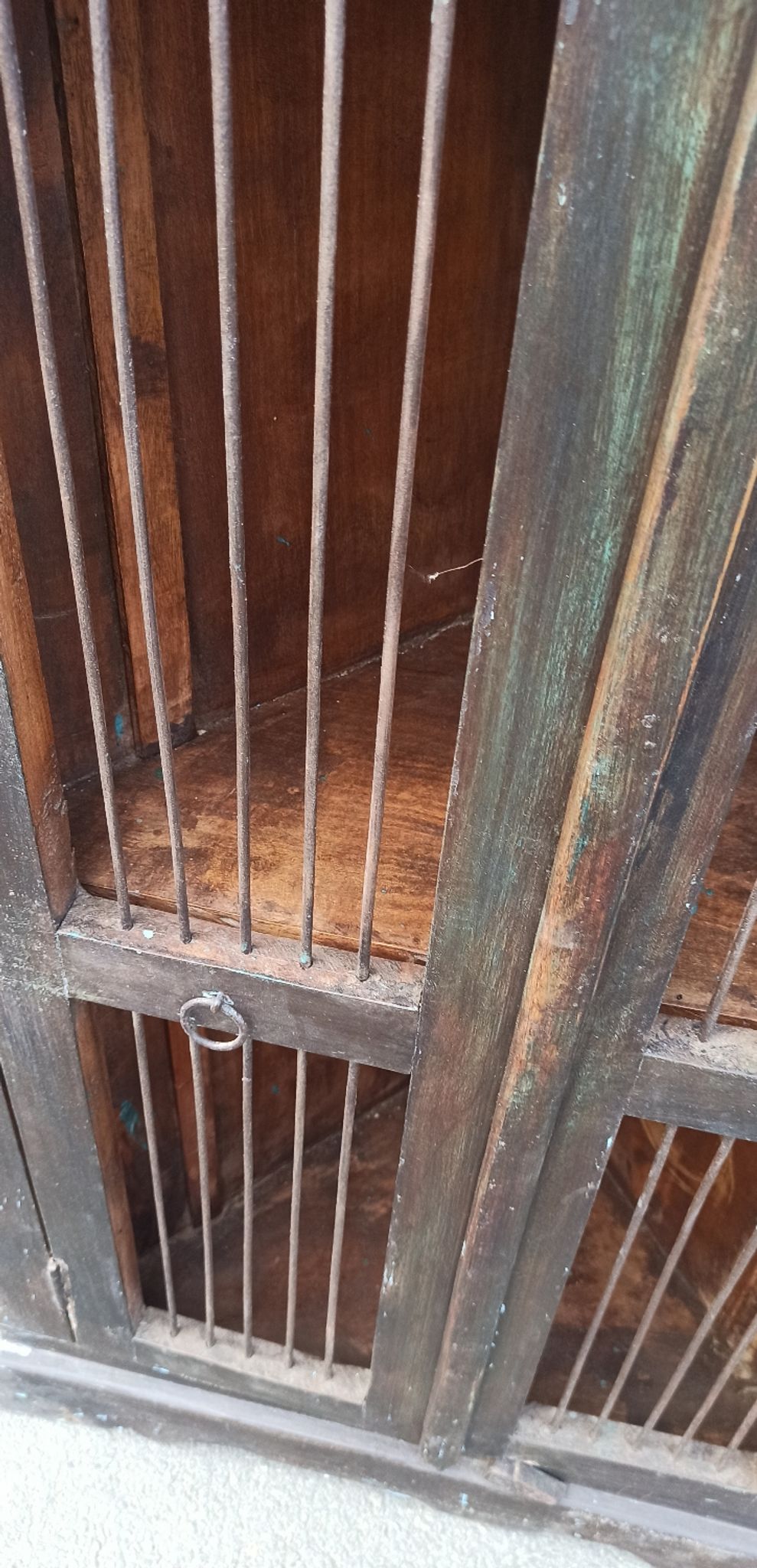 Old wooden corner cabinet