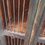 Old wooden corner cabinet