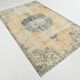 Vintage Mustard & Blue Oriental Pattern Rug, 157x254Cm