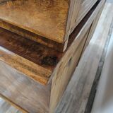 Art Decò display cabinet in walnut burl