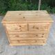 Commode anglaise rénovée en bois massif 1970