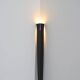 Black lacquered metal floor lamp, Italian work 1980