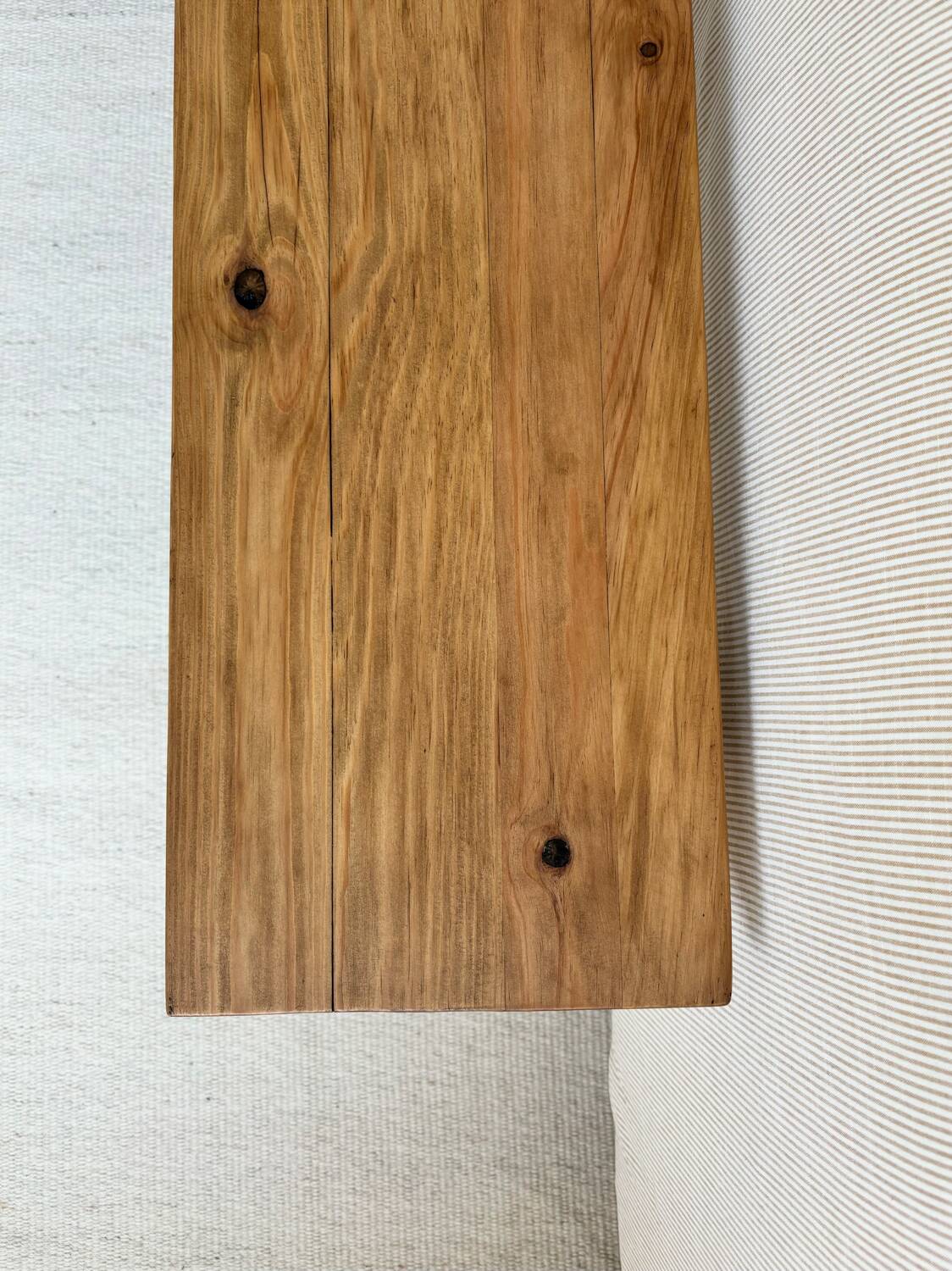 Vintage farm bench, old solid wood, renovated