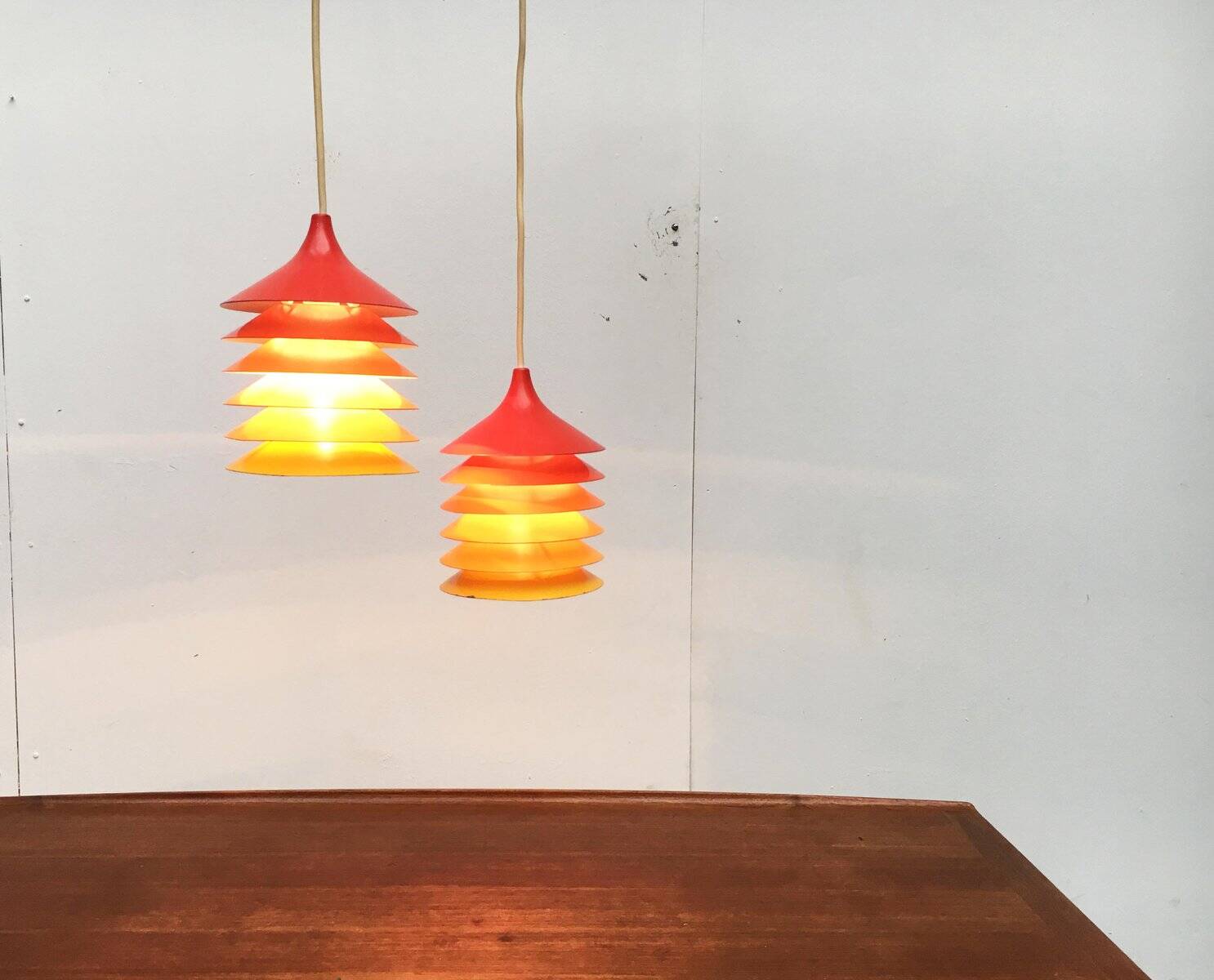 Vintage Duett pendant lamps by Bent Gantzel Boysen for Ikea, set of 2