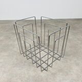 Magazine holder in chromed metal by Willi Glaeser for TMP 80s