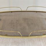 Serves golden trolley bar with wheels, in golden brass of the 80'S