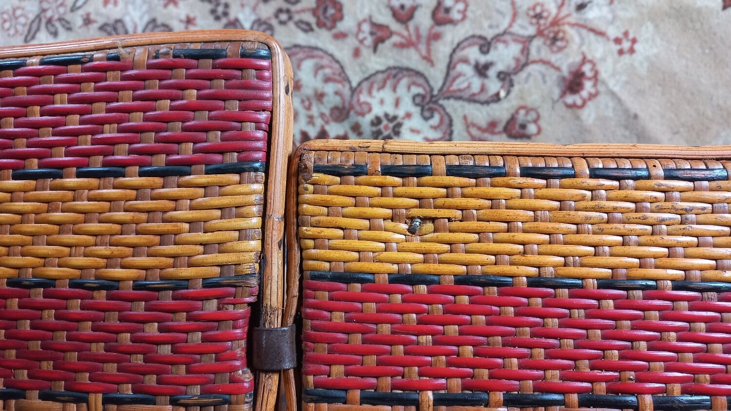 Lounge chair / rattan deckchair early twentieth century