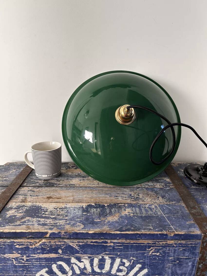 Green opaline pendant light