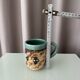 Vintage Handmade Studio Pottery Mug | Brutalist Floral Ceramic | 1970s