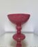 Large pink Digoin earthenware footed bowl