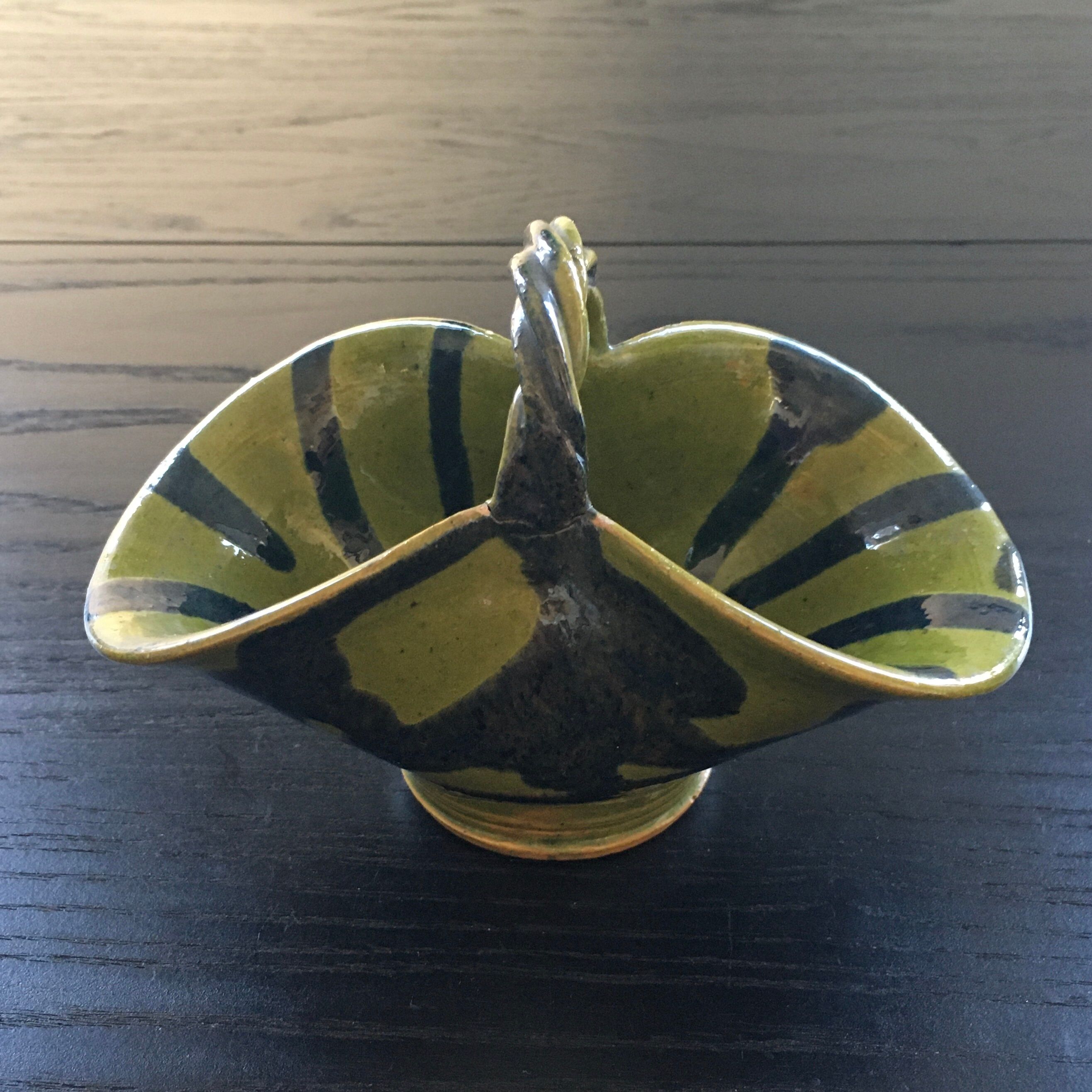 Corbeille vide poche vert olive