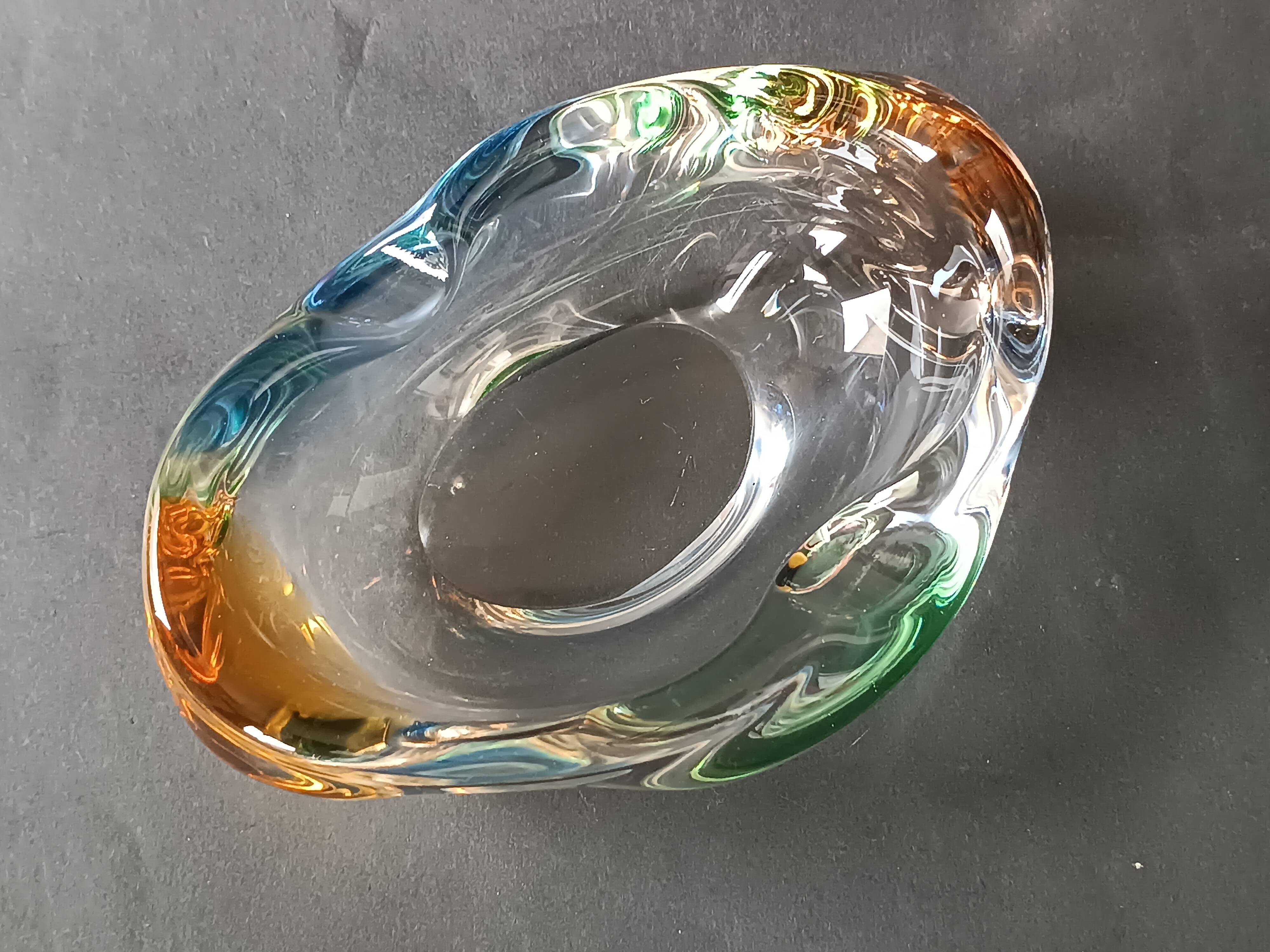 Vintage free-form Murano glass ashtray
