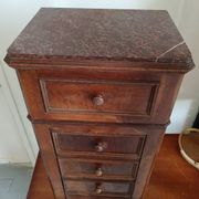 Antique sideboard with 1 drawer and 1 trompe l'oeil drawer door