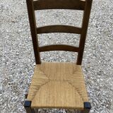 8 rustic straw chairs