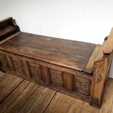 Church bench wooden chest 18th