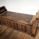 Banc d'église coffre en bois XVIIIème