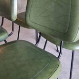 set of 4 vintage green chairs
