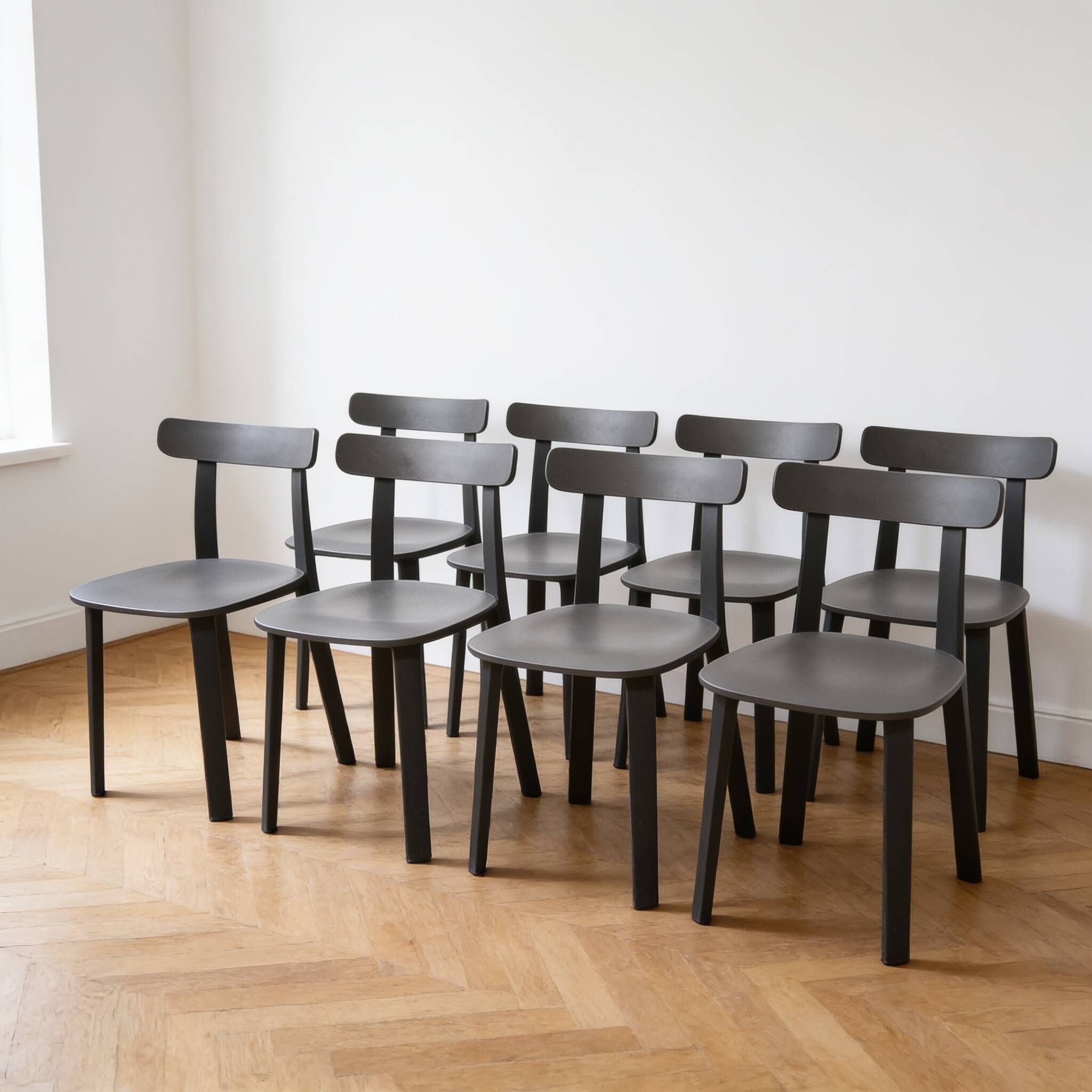 Suite de 8 chaises All Plastic Chair, Vitra