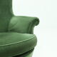 Vintage Green Velour Armchair 1950s