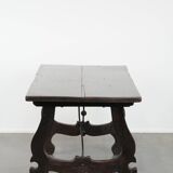 Antique Spanish table from the early 18th century with  a cast iron base