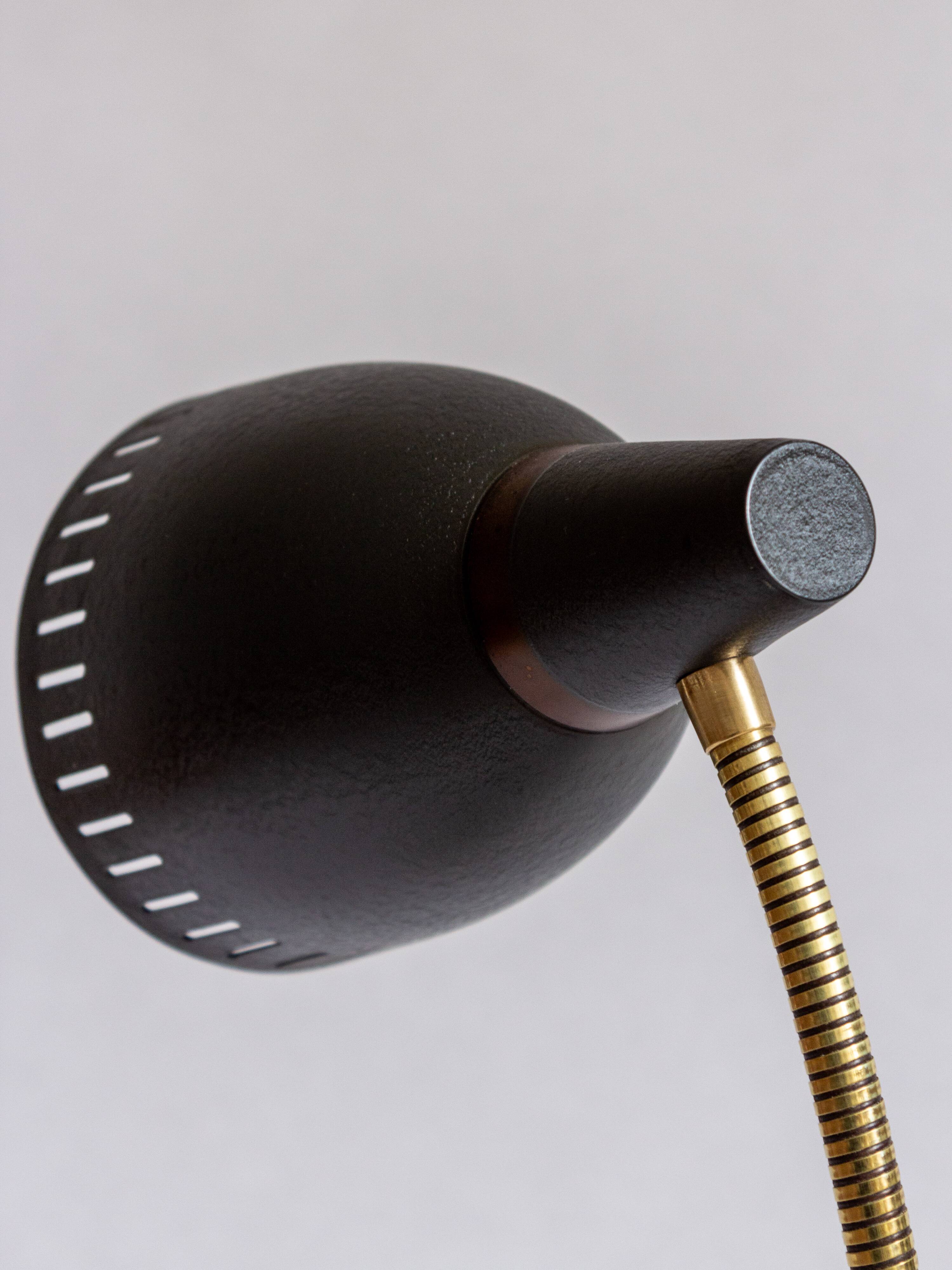 Metal and brass cocotte lamp, 1950s