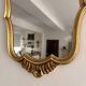 Antique gilded wall mirror, wood, Rocaille, Rococo, Louis XV, shell.