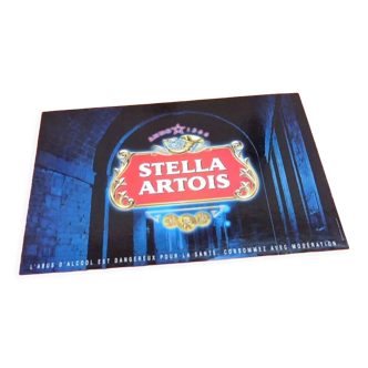 Plaque publicitaire sur carton Stella Artois  (600x400)mm
