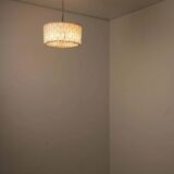 Kaiser Leuchten glass pendant lamp with nickel patina