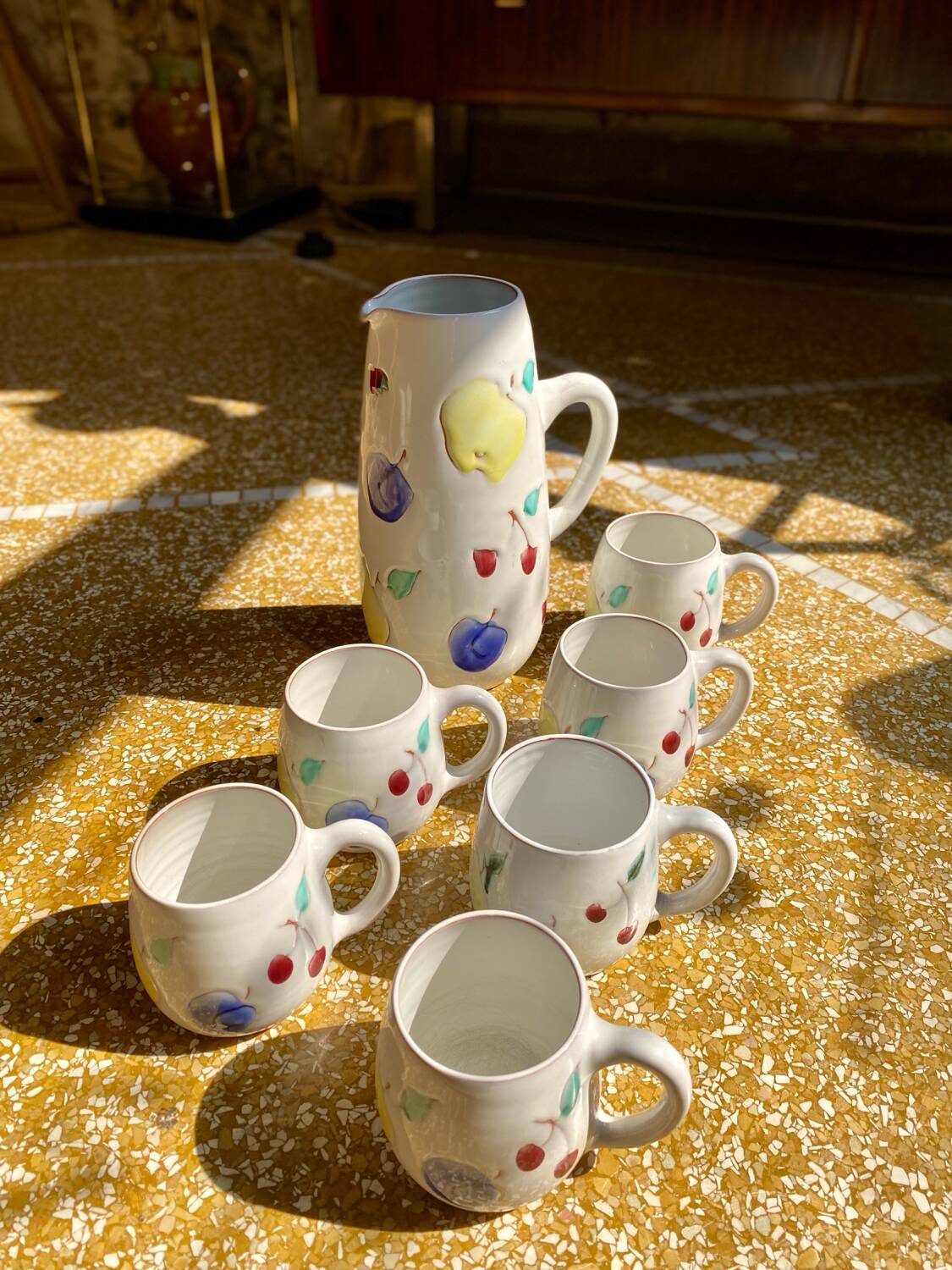 Service à jus en céramique signé Hans Wagner (HWL) 1960/70