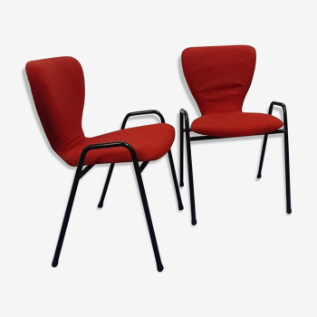 Pair of chairs of G. Dangles 50s