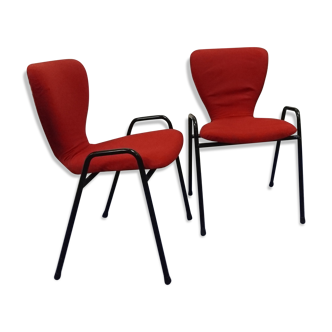 Pair of chairs of G. Dangles 50s