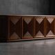 Architectural modernist sideboard, France, mid-20th century
