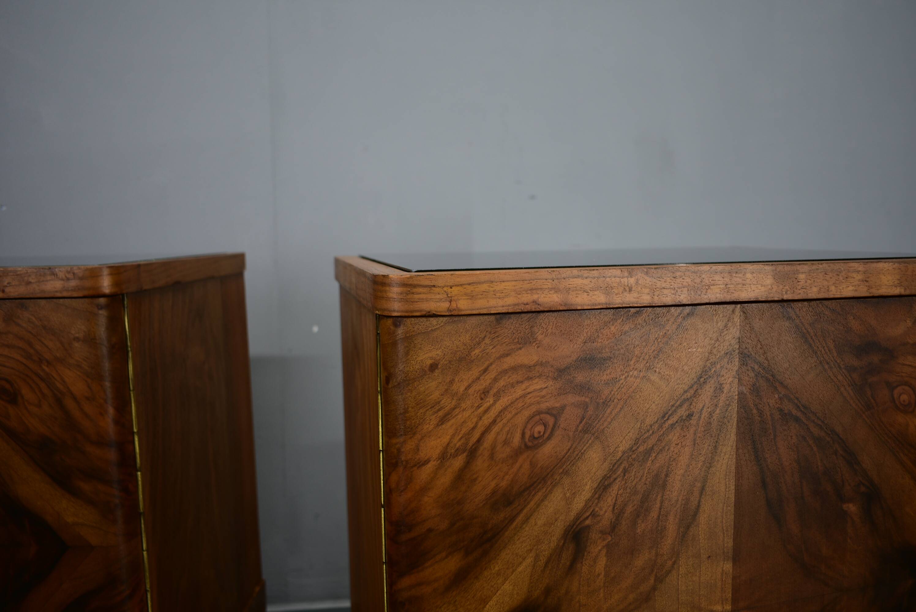 1932s pair of art deco bedside tables, Czechoslovakia