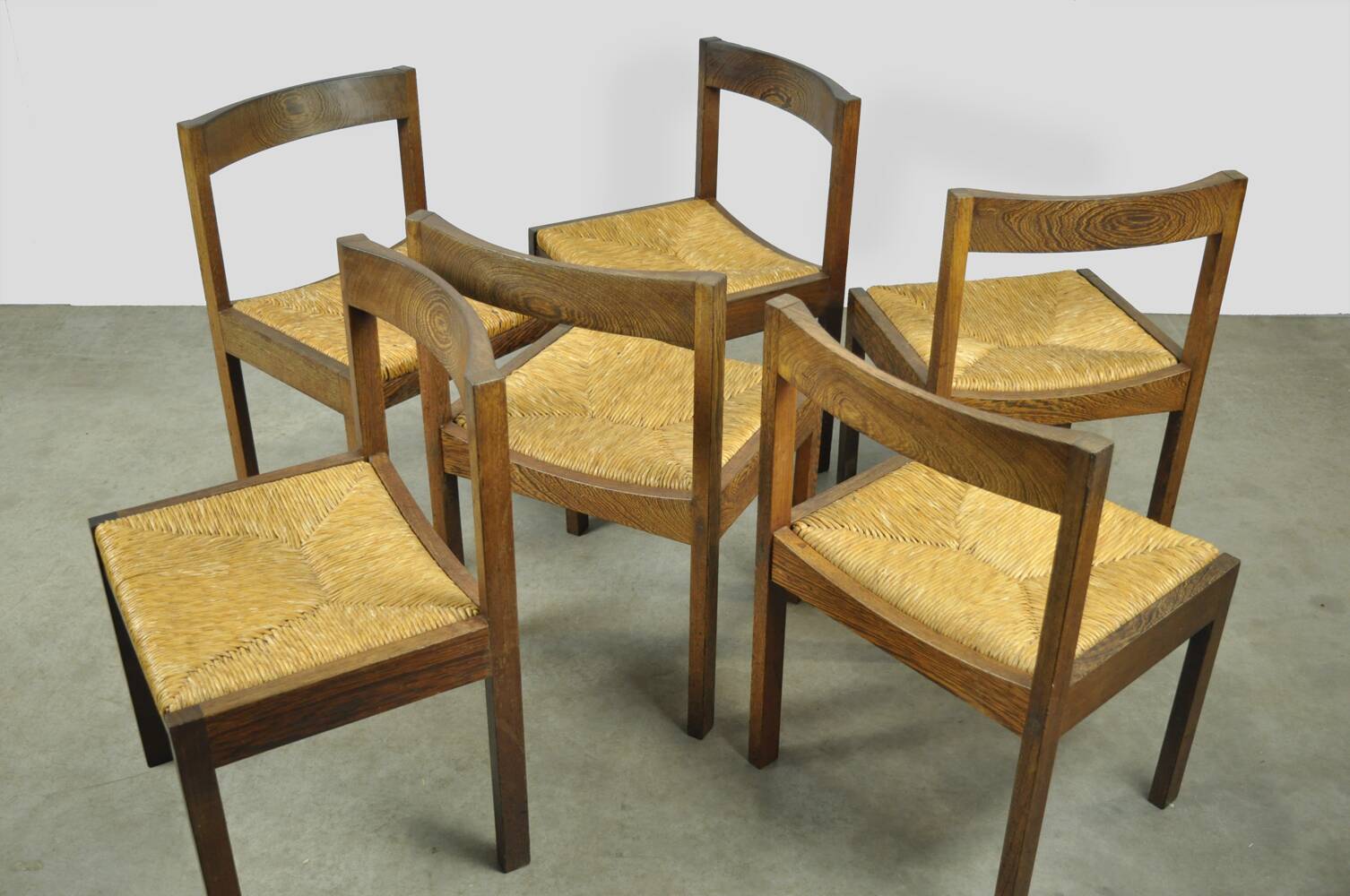 Vintage WENGE dining chairs in modern minimalist style, 1960s