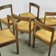 Vintage WENGE dining chairs in modern minimalist style, 1960s