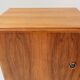 Pair of antique Art Deco bedside tables, walnut veneer, refurbished