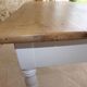 Old farm table turned feet